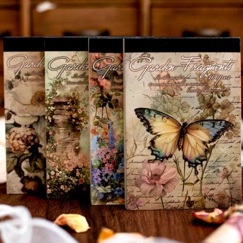 Mr. Paper 4 styles 100pcs/pack garden whisper series materia