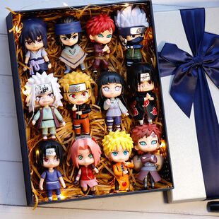 New 12pcs/set Anime Figure Naruto Shippuden Hinata Sasuke It