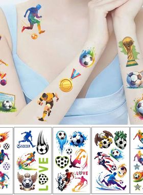 10Sheets Football Soccer Temporary Tattoos Makeup Body Stick
