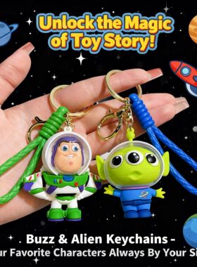 Spaceman Toy Story Keychain Alien Buzz Lightyear Strawberry