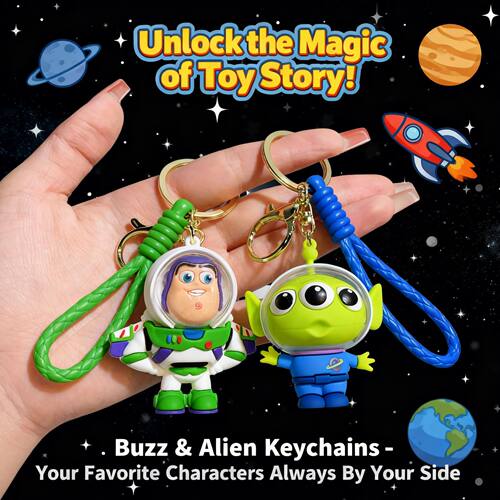 Spaceman Toy Story Keychain Alien Buzz Lightyear Strawberry