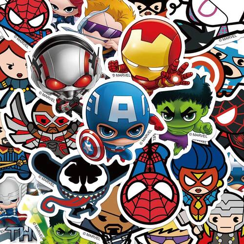 50PCS Marvel The Avengers Anime Cartoon Sticker DIY Motorcyc