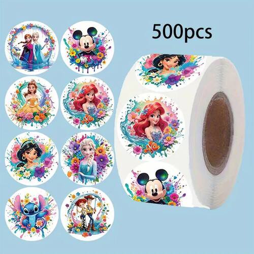 500pcs  Mix Anime Stickers Roll Cute Princess  Mouse Sealing