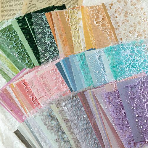 26pcs Vintage Mixed Materials Lace paper Decor Materials DIY