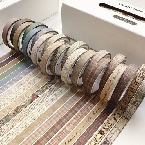 20 Pcs vintage style slim Washi Tape Set Scrapbooking Diy Jo