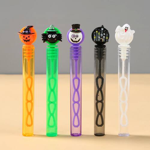 10/20pcs Mini Halloween Pumpkin Soap Bubble Tube Happy Hallo