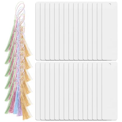30 Sets Clear Acrylic Bookmarks DIY Blank Bookmark Reading B