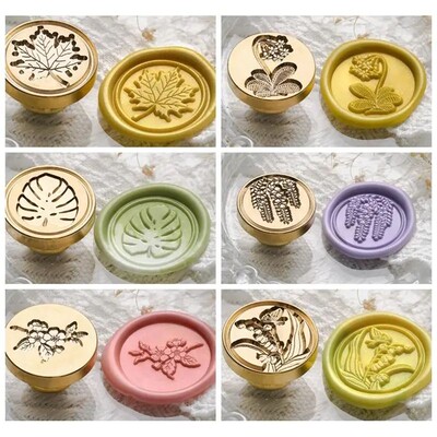 Plant Wax Seal Stamp Vintage Craft Seal Stamp Head Card Enve