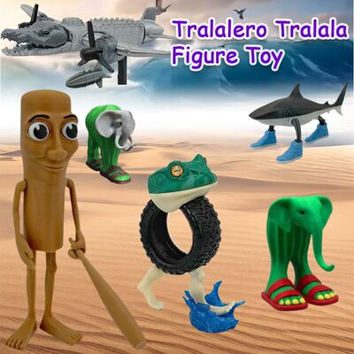 AI Shanhaijing Handmade Wooden Stick Man Tung3D Printing Tun