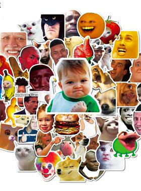 10/30/50PCS Mix Cute Meme Stickers Character Spoof Expressio