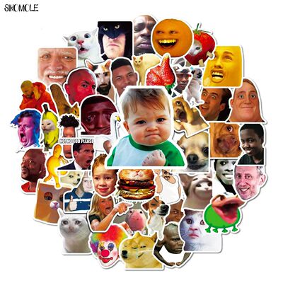 10/30/50PCS Mix Cute Meme Stickers Character Spoof Expressio