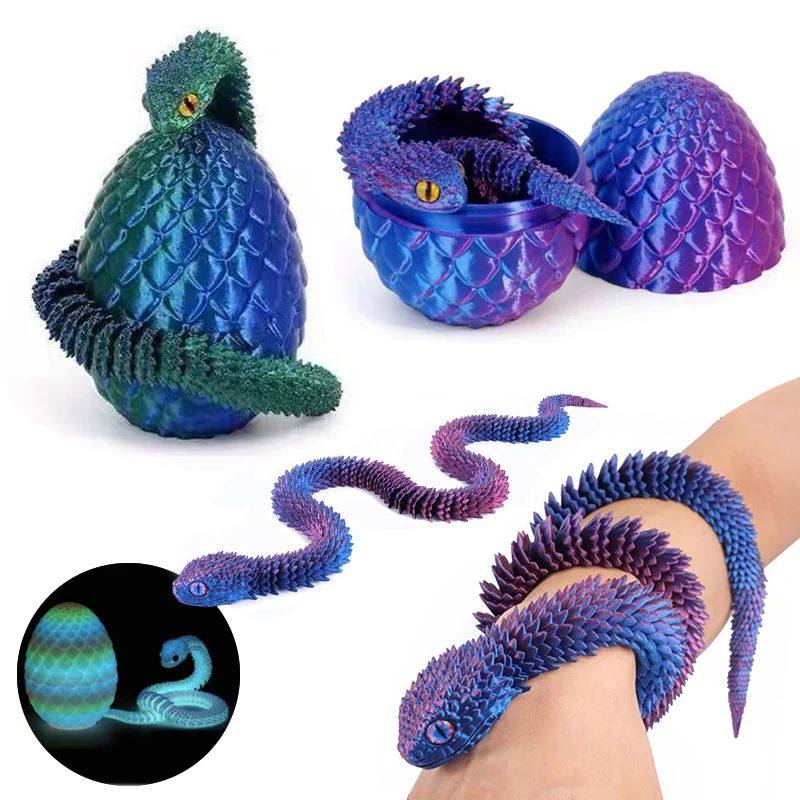 3D Printed Snake Egg Creative Decompression Snake Mold Movab