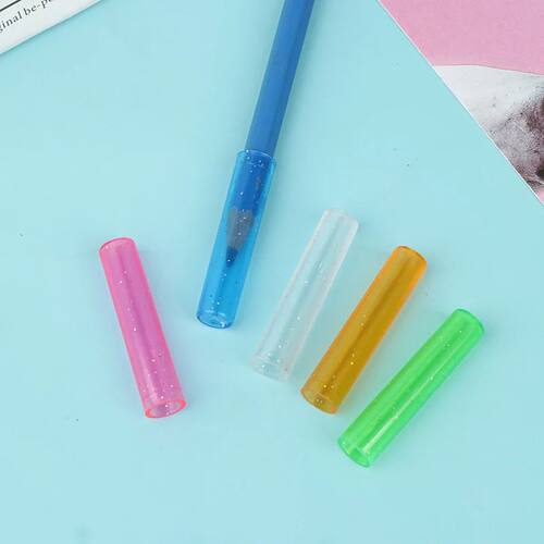 20pcs Polychrome Protector Cap Pencil Plastic Cover Pen Prot