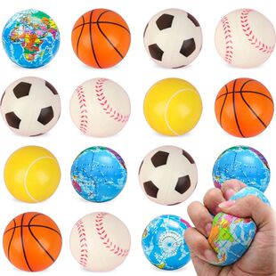 5/18PCS Globe Squeeze Balls 2.3 Inch World Earth Baseballs B