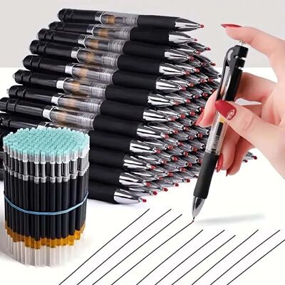 23Pcs/Set Large Capacity 0.5mm Retractable Ballpoint Pen, Bl