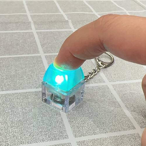 LED Keyboard Keychain Mechanical Button Fidget Key Switch Ca