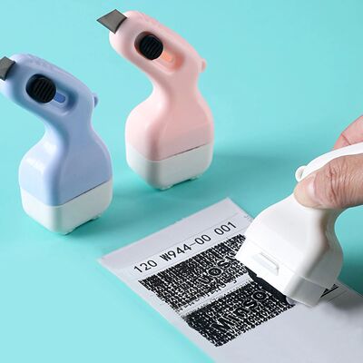 1 Hand-held rolling garbled security stamp, suitable for exp