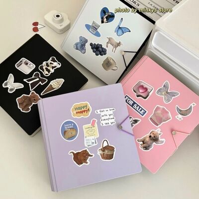 Kawaii D Shape Ring 3 inch Kpop Photo Card Binder Large Capa