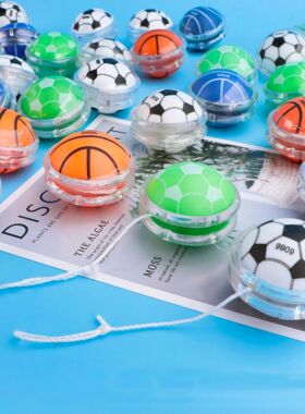 10Pc Football Basketball Patterns Yoyo Classic Toy for Kids