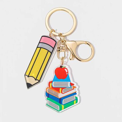 Happy Teacher Day KeyChain Pencil Handmade DIY KeyRing Women