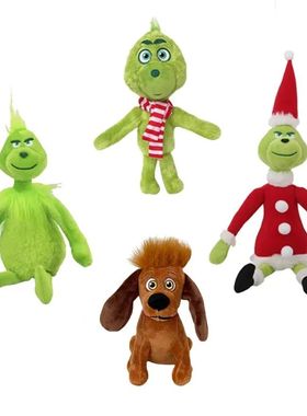 HOT 2025 New Christmas Grinch Plush Toy Green Haired Monster