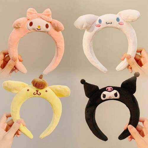 Kawaii Hair Band Sanrio My Melody Kuromi Cinnamoroll Pompom