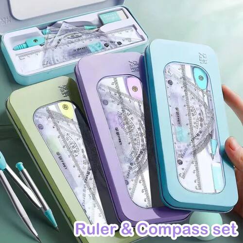 7pcs Geometric Mathematical Drawing Tool Set  Multi-function