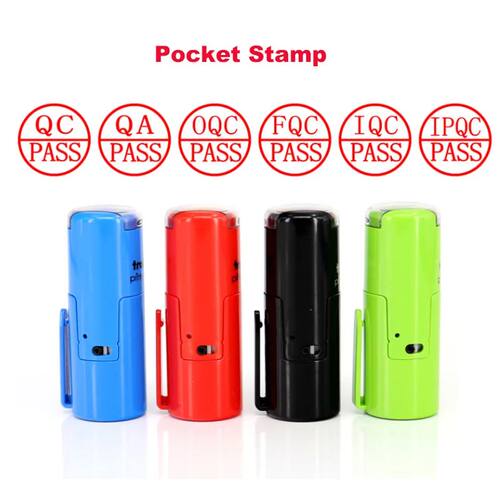 DIY QC Inspect  Self-Inking Pocket Stamp Laser Engraved Rubb
