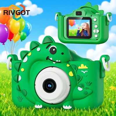 Kids Digital Camera with 32GB Card Dinosaur Mini Camera Toys