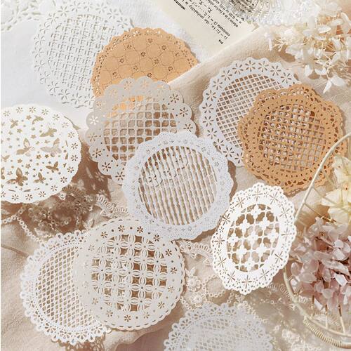 10 pcs Hollow out Hand lace lace paper Planner Literature Ar