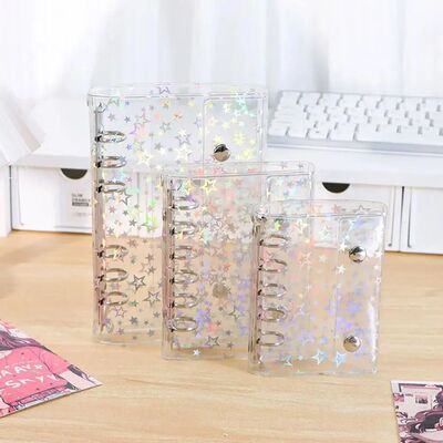 M5 A6 A7 Budget Binder Cover Clear Glitter PVC Binder Refill