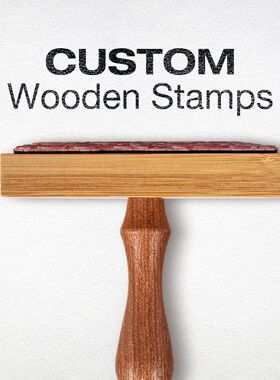 Company Logo Stamp Wedding Stamps Handmade Wooden Block Rubb