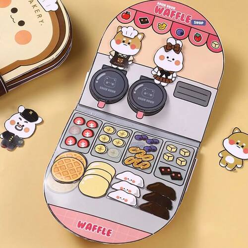 Colorful Waffle Quiet Book Bread Paper Snack Bar Sticker Gam