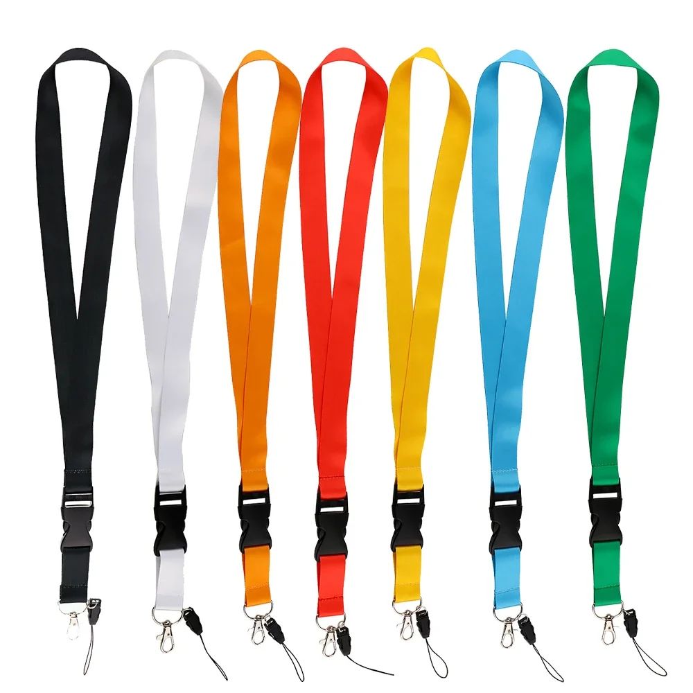 Fashion Mobile Phone Lanyard Pure Color Neck Strap Credencia