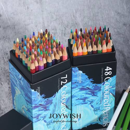 12/48/72 Colors Oily Colored Pencils Hexagon Wooden Handle S