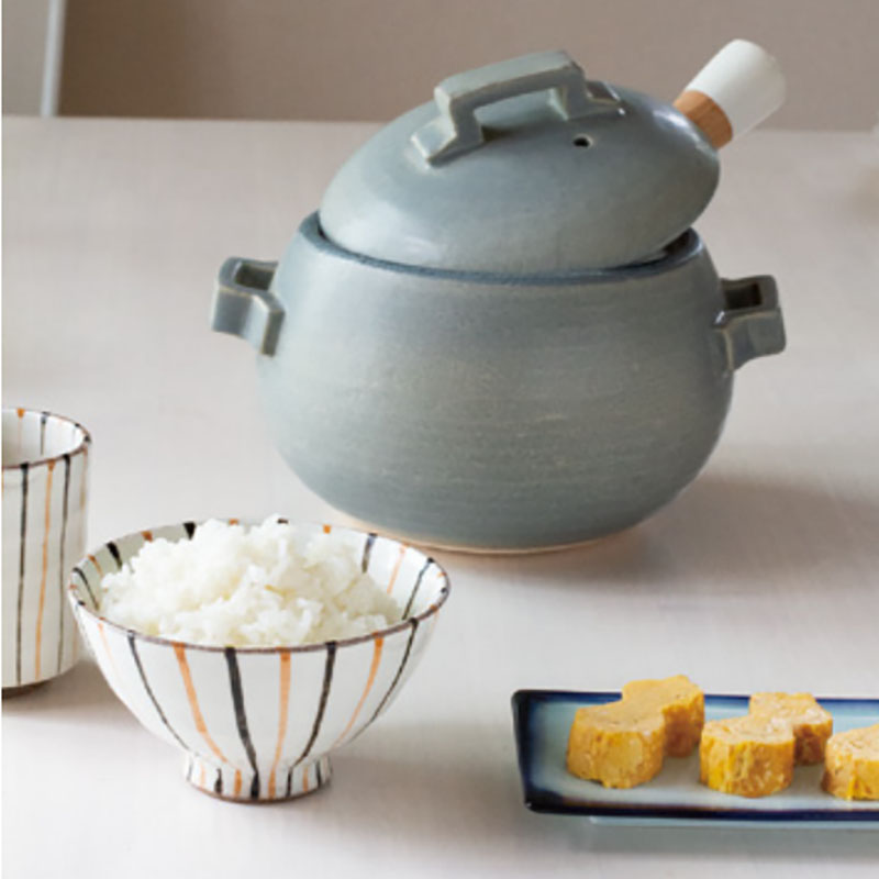 [陶瓷王]日本原装万古烧蓝色土锅砂锅电煮饭煲炖菜锅电磁炉可兼用