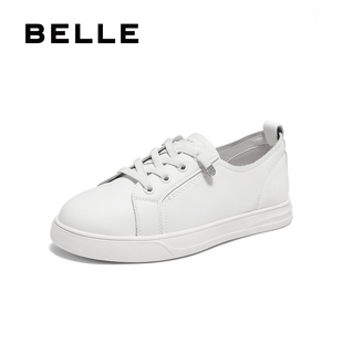 百搭单鞋 时尚 A8J1DBM4 女24夏新商场同款 百丽舒适秀气小白鞋