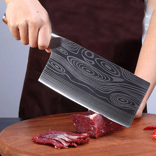 德国家用菜刀切片刀饭店厨师专用斩切两用刀高锰钢锋利商用切肉刀