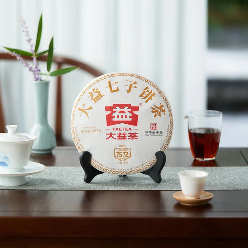 大益普洱茶2022年7572熟茶357g