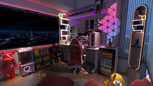 电竞房设计专业设计师资深电竞玩家软装改造游戏娱乐屋采购清单