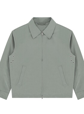 2025秋冬新品潮牌BV风背后拉链斜纹工装格纹夹克外套