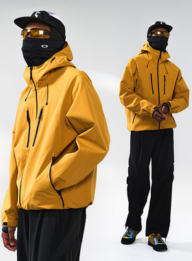 户外冲锋衣外套25秋季新品潮牌户外口袋防泼水夹克外套