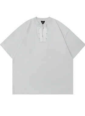 2025春夏季潮牌宽松凉感t恤刺绣青少年休闲短袖男索罗娜t恤