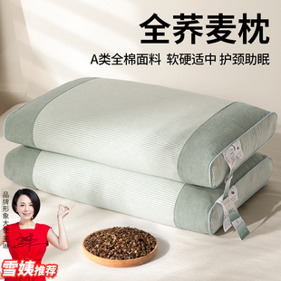 全荞麦壳皮枕头护颈椎助睡眠睡觉专用枕芯成人学生劲锥家用一对装