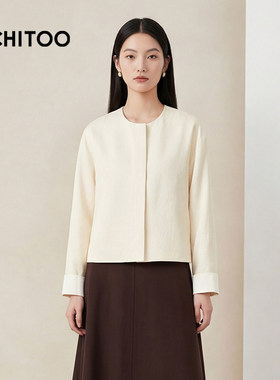 爱居兔国风感棉服女秋季新款磁吸门襟小众设计棉服外套