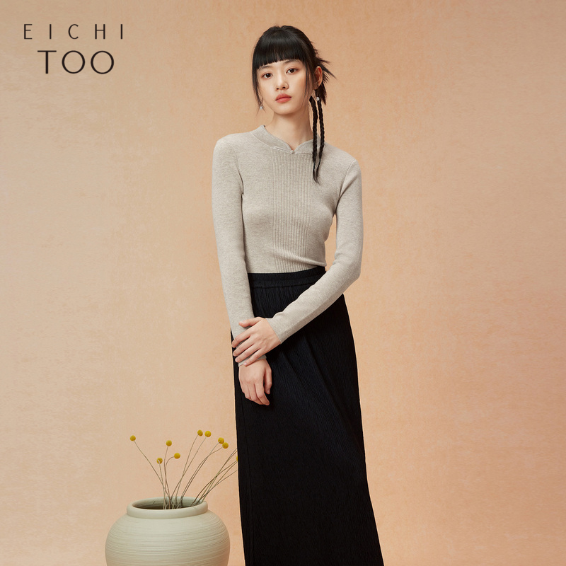 爱居兔新中式打底衫女秋季新款长袖针织衫