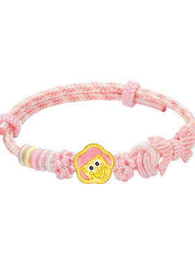 vana足金海绵宝宝花型串珠