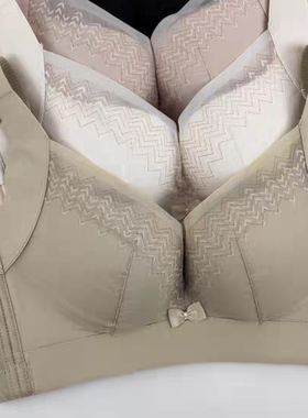 无钢圈调整型收副乳CD杯大胸显小防下垂减压宽肩带养护文胸