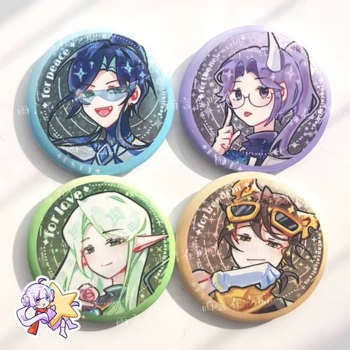 吧唧徽章谷子 MBTI 雨言在吃糖《MBTI无题》周边 动漫周边镭射徽章礼物痛包