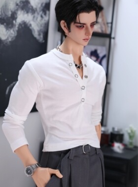 BJD娃衣亨利领上衣亨利衫75叔77叔壮瘦通穿id75dk75uf75/yc77am77